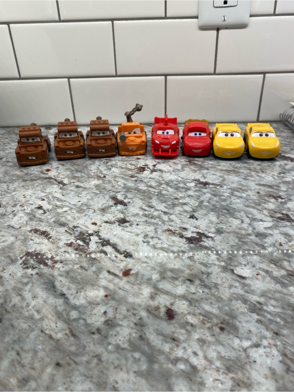 Disney Pixar Cars Lot of 8 Plastic Toy Vehicle Cars Multi-Color Ages 3-7